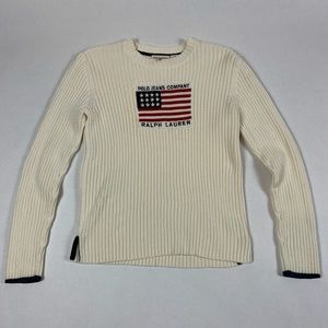 Polo Ralph Lauren Flag Sweater Women L